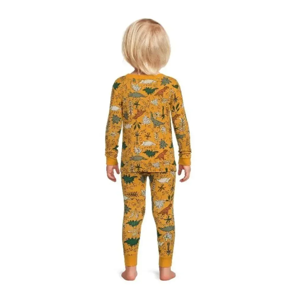 Dinosaur & Spaceship Cotton Long Sleeve Tight Fit Pajamas 2, 2-Pc Sets Size 12 M